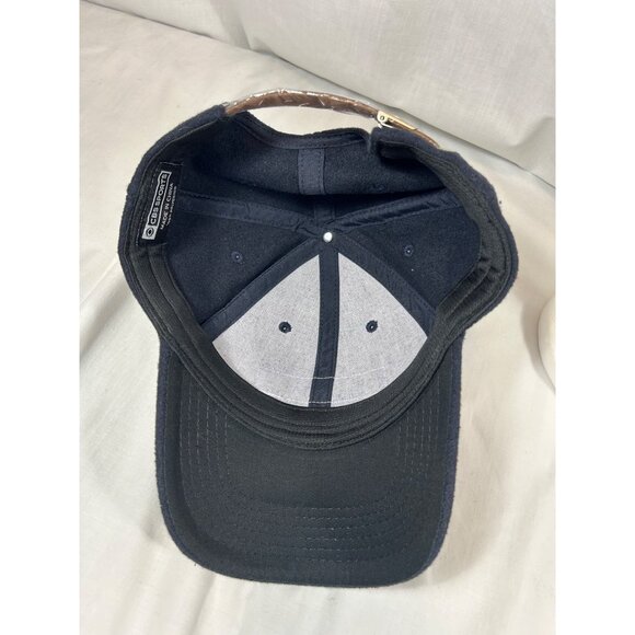 CBS Sports Navy Blue Adjustable Baseball Cap Patch Polyester Felt Strap back New - Picture 7 of 9